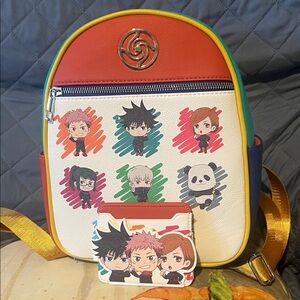 Jujutsu Kaisen Chibi Jujutsu Sorcerers Mini Backpack + Cardholder